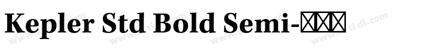 Kepler Std Bold Semi字体转换